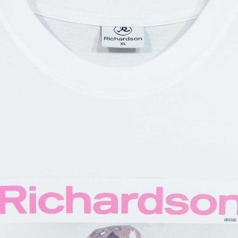 リチャードソン プリント Tシャツ A4 USA製 コットン ホワイト系 XL【極上美品】【中古】