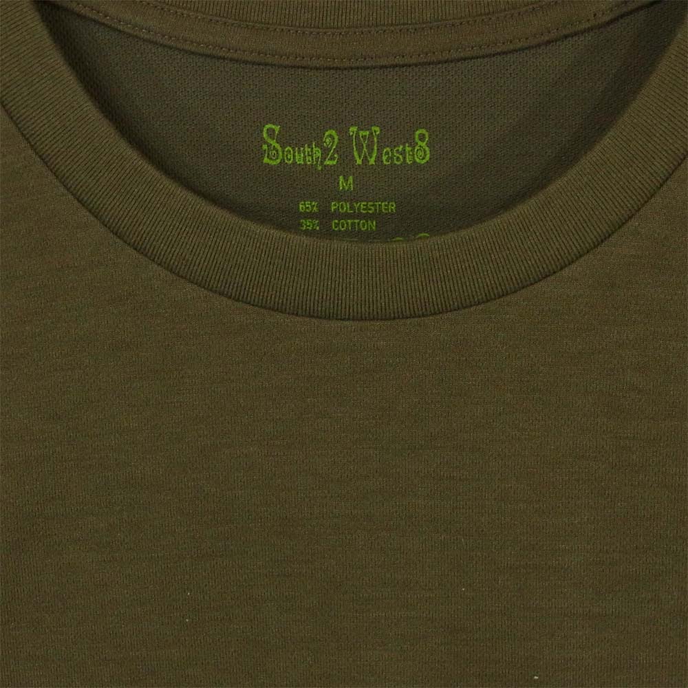 サウスツーウエストエイト S2W8 GL862 ポケット 半袖 Tシャツ カーキ系 M【新古品】【未使用】【中古】