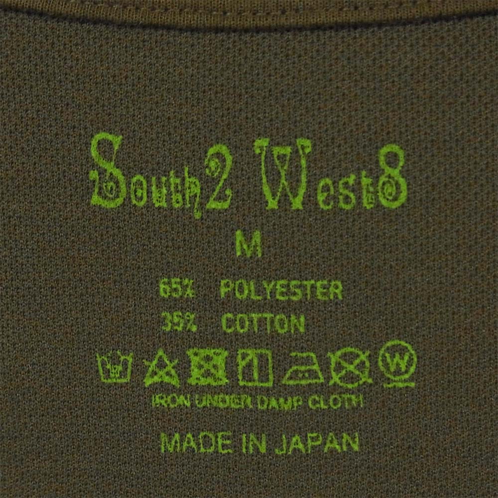 サウスツーウエストエイト S2W8 GL862 ポケット 半袖 Tシャツ カーキ系 M【新古品】【未使用】【中古】
