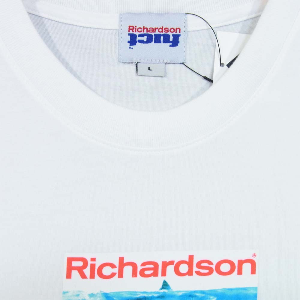 リチャードソン FUCT JAWS ジョーズ Tシャツ ホワイト系 L【新古品】【未使用】【中古】