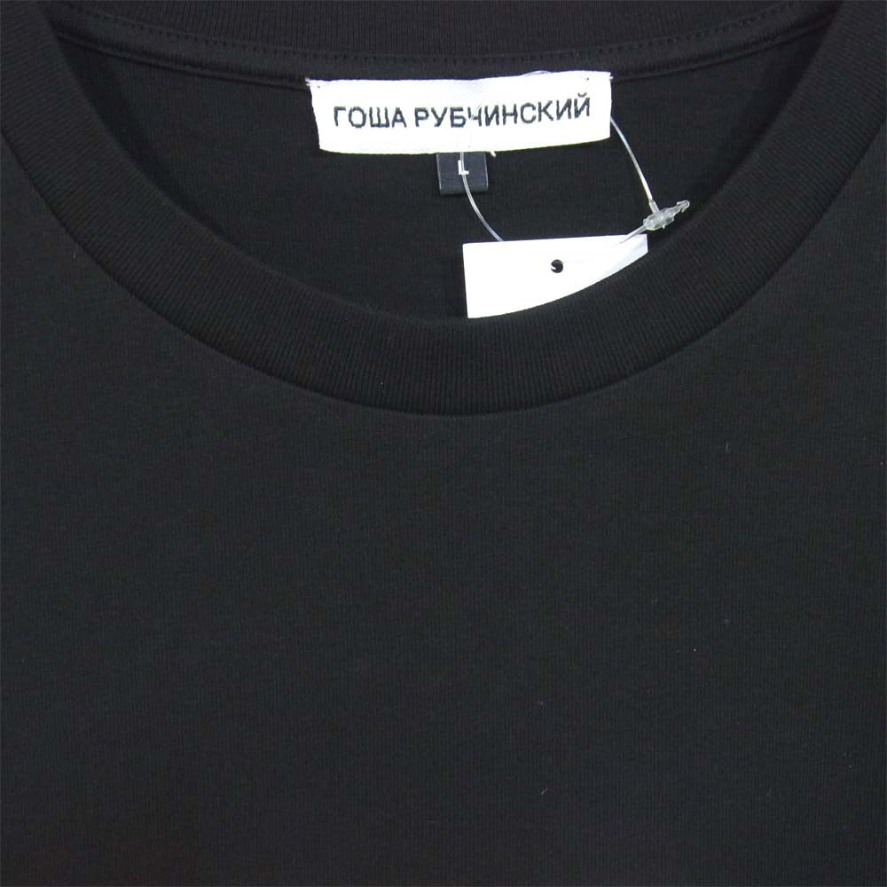 ゴーシャラブチンスキー プリント Tシャツ コットン ブラック系 L【新古品】【未使用】【中古】