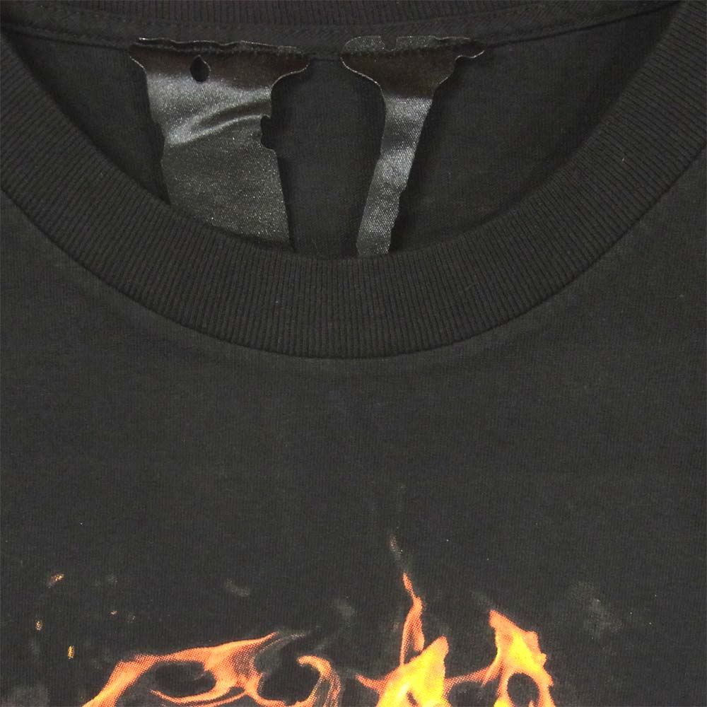 ヴィーローン 独立記念日 ファイヤーパターン LOVE ロゴ 半袖 Tシャツ ブラック系 XL【極上美品】【中古】