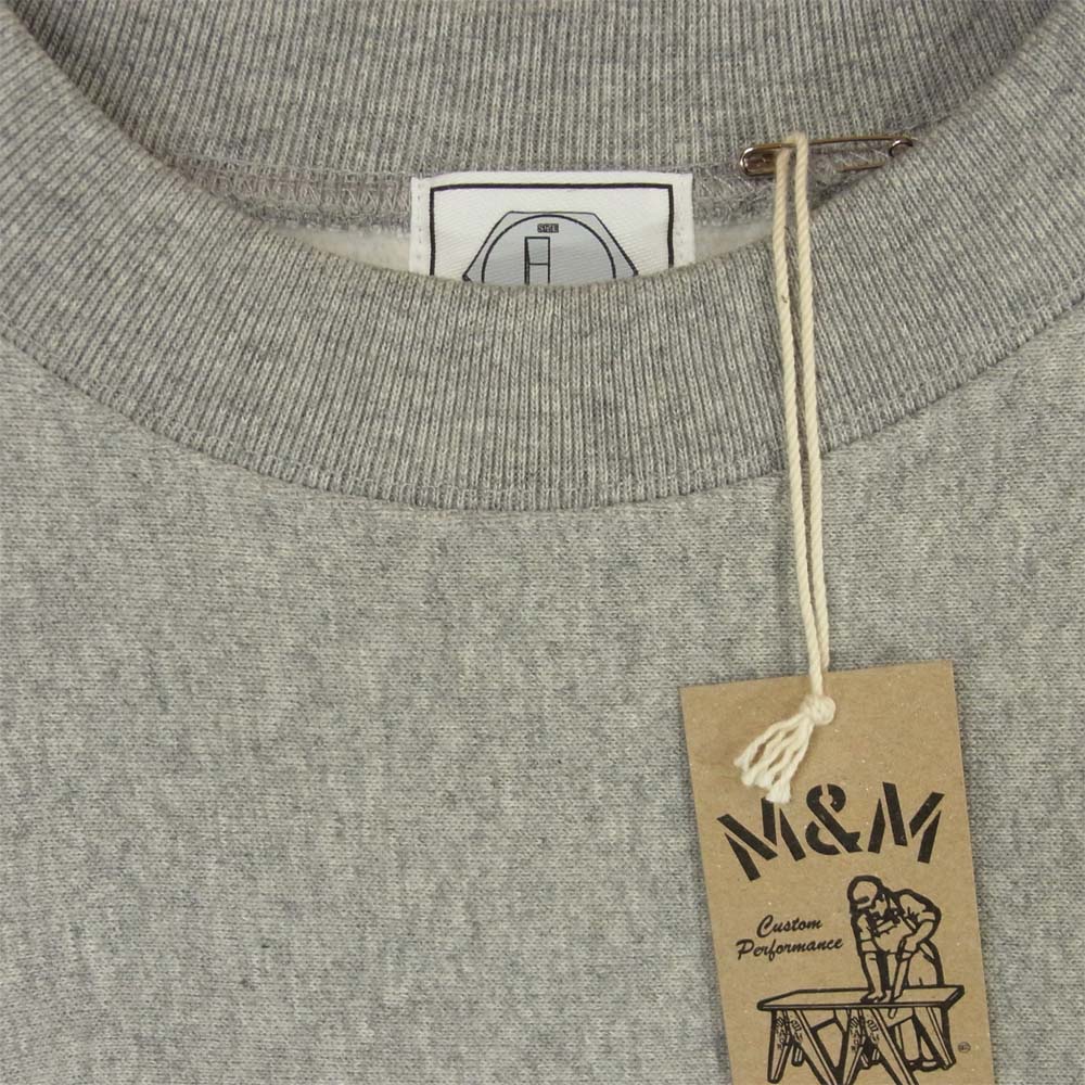 エムアンドエム 19-MSW-064 PRINT SWEAT プリント スウェット トレーナー MIX GRAY L【新古品】【未使用】【中古】