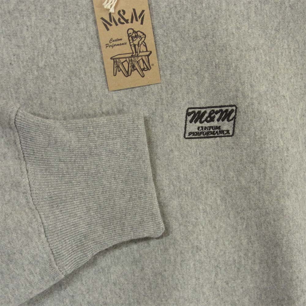 エムアンドエム 19-MSW-064 PRINT SWEAT プリント スウェット トレーナー MIX GRAY L【新古品】【未使用】【中古】