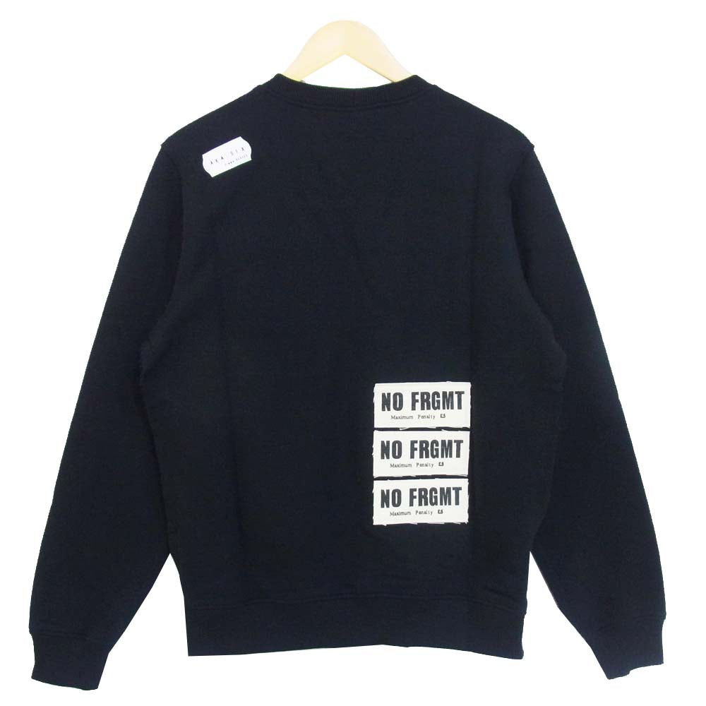 FRAGMENT DESIGN フラグメントデザイン AKA SIX SIMON BARKER シックス サイモンバーカー スウェット ブラック系 XL【新古品】【未使用】【中古】