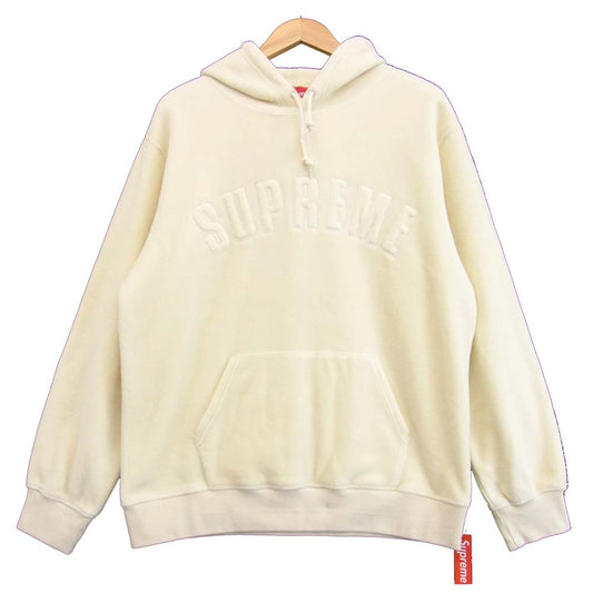Supreme シュプリーム 18AW Polartec Hooded Sweatshirt ポーラテック  オフホワイト系 L【新古品】【未使用】【中古】