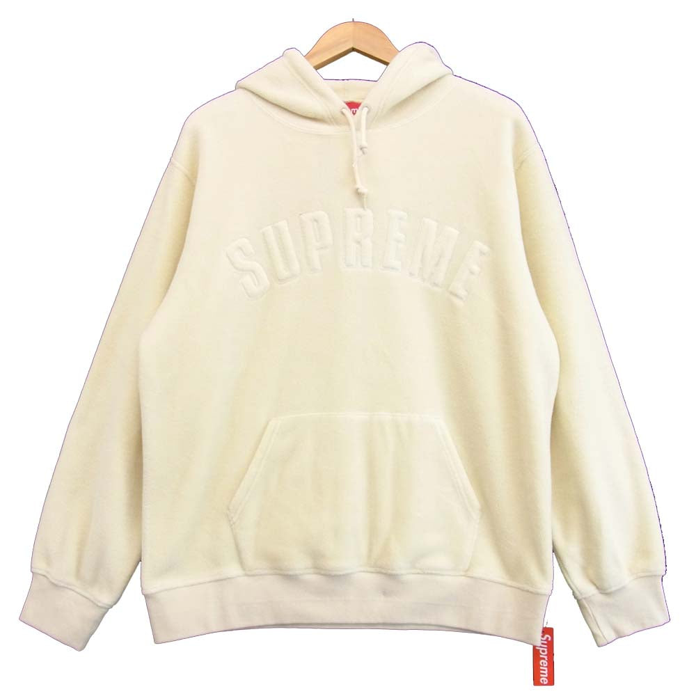 Supreme シュプリーム 18AW Polartec Hooded Sweatshirt ポーラテック オフホワイト系  L【新古品】【未使用】【中古】