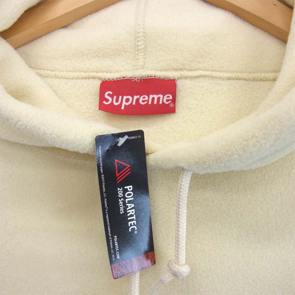 Supreme シュプリーム 18AW Polartec Hooded Sweatshirt ポーラテック  オフホワイト系 L【新古品】【未使用】【中古】