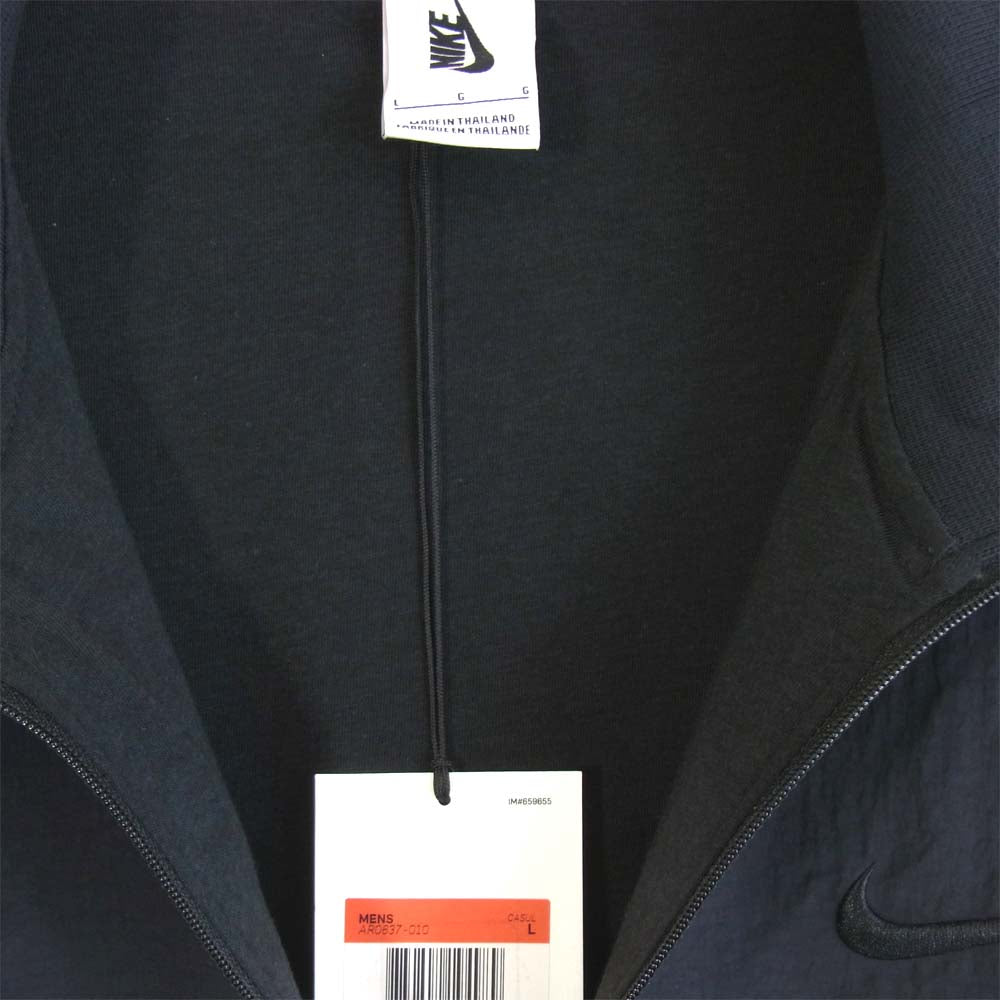 FEAR OF GOD フィアオブゴッド  AR0637-010 × NIKE ナイキ Short Sleeve Jacket ブラック系 L【新古品】【未使用】【中古】