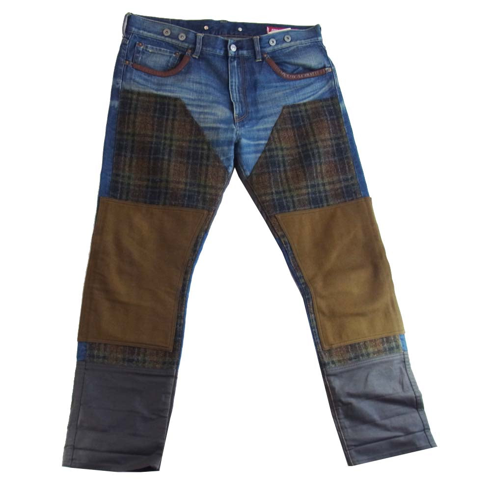 JUNYA WATANABE COMME des GARCONS ジュンヤワタナベコムデギャルソン WJ-P206 × LEVI'S リーバイス 511 再構築 ナイロン ウール レザー インディゴブルー系 L【中古】