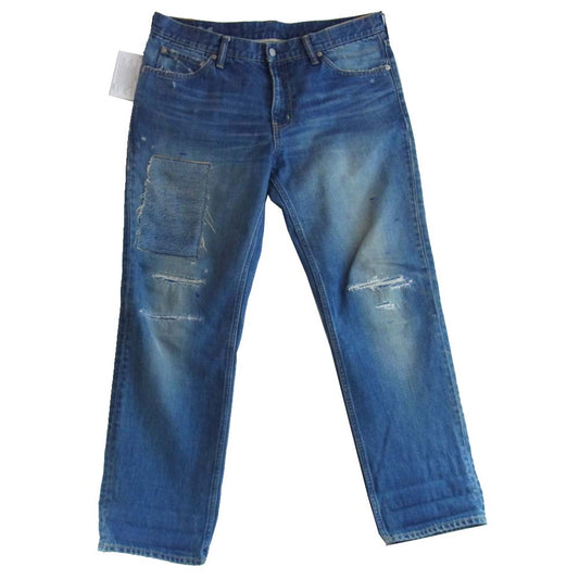 VISVIM ビズビム 18SS 0118105005027 SOCIAL SCULPTURE 03 DAMAGED ソーシャル スカルプチャー ダメージ デニムパンツ インディゴブルー系 W38【中古】