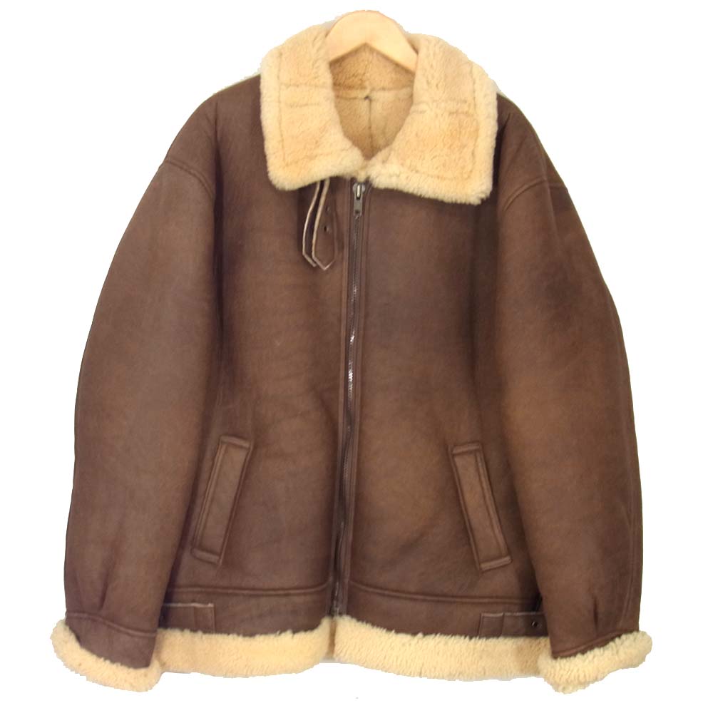 ネサーンス MOUTON FLIGHT JACKT ムートン フライト ジャケット ブラウン系 L【中古】