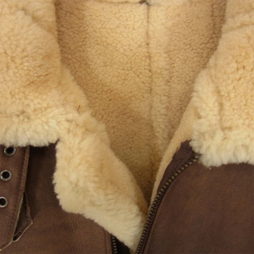 ネサーンス MOUTON FLIGHT JACKT ムートン フライト ジャケット ブラウン系 L【中古】