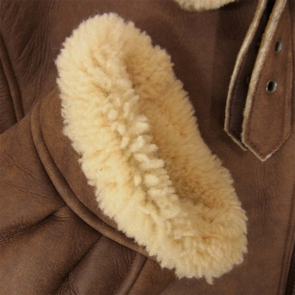 ネサーンス MOUTON FLIGHT JACKT ムートン フライト ジャケット ブラウン系 L【中古】