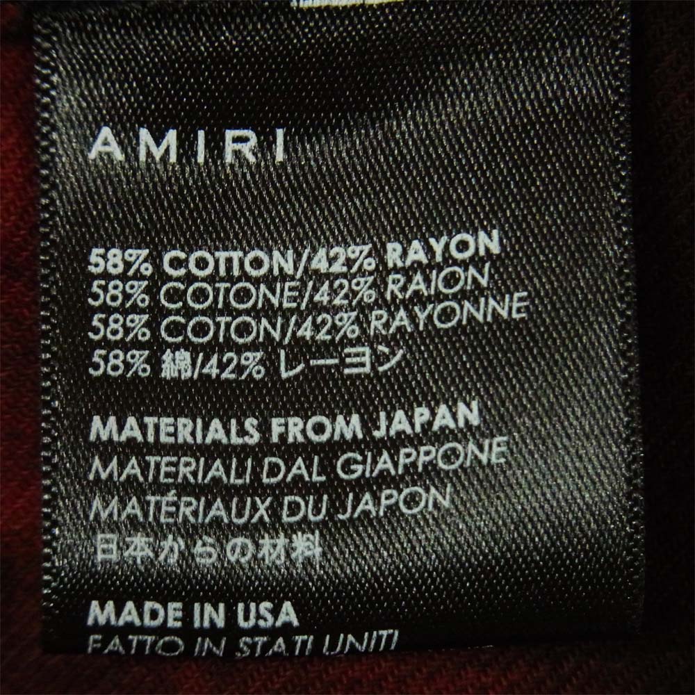 アミリ Ombre Plaids shirt 長袖 シャツ コットン レーヨン アメリカ製 レッド系 XL【中古】