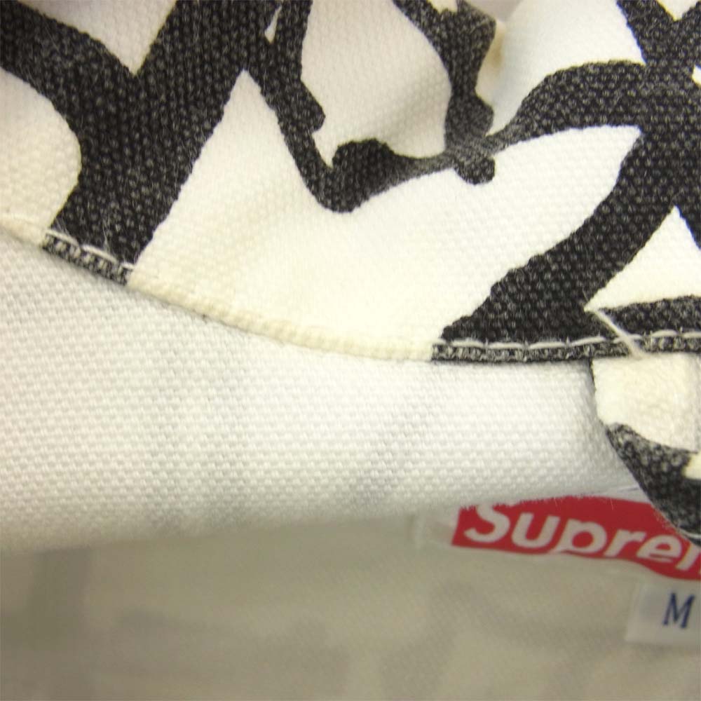 Supreme シュプリーム 18AW × GARCONS ギャルソン シャツ Painted Canvas Chore Coat ペインテッド キャンバス チョア コート ホワイト系 M【中古】