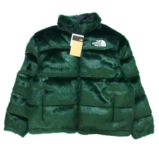 Supreme シュプリーム 20AW ND92001I The North Face ノースフェイス Fur Nuptse Jacket ファー ヌプシ ダウン ジャケット ナイトグリーン USA L【新古品】【未使用】【中古】
