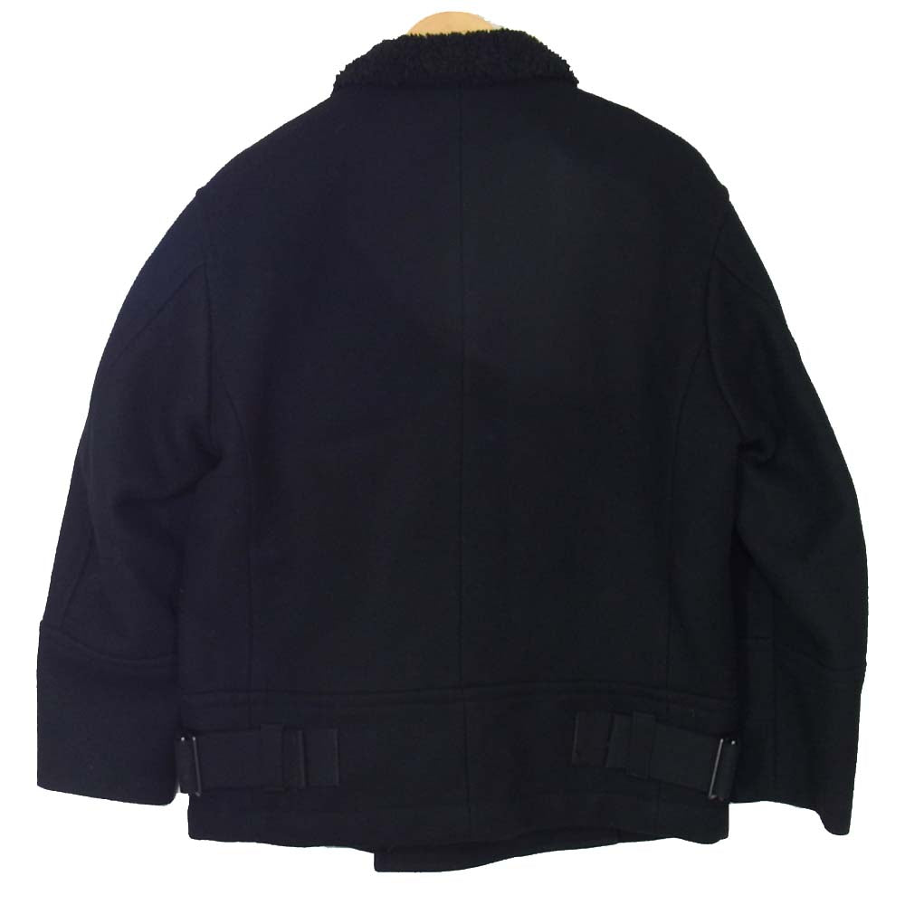 アンルート ボア ブルゾン コート ブラック系 1【美品】【中古】