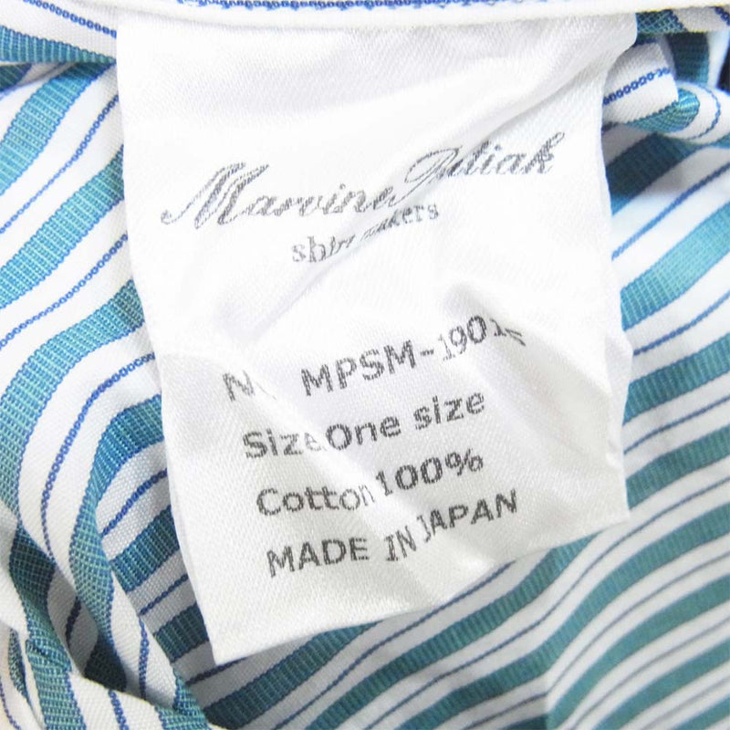 マービンポンティアックシャツメーカーズ MPSM-1901S Regular Collar 3 Button SH レギュラーカラー 長袖 シャツ ストライプ グリーン系 ONE SIZE【中古】
