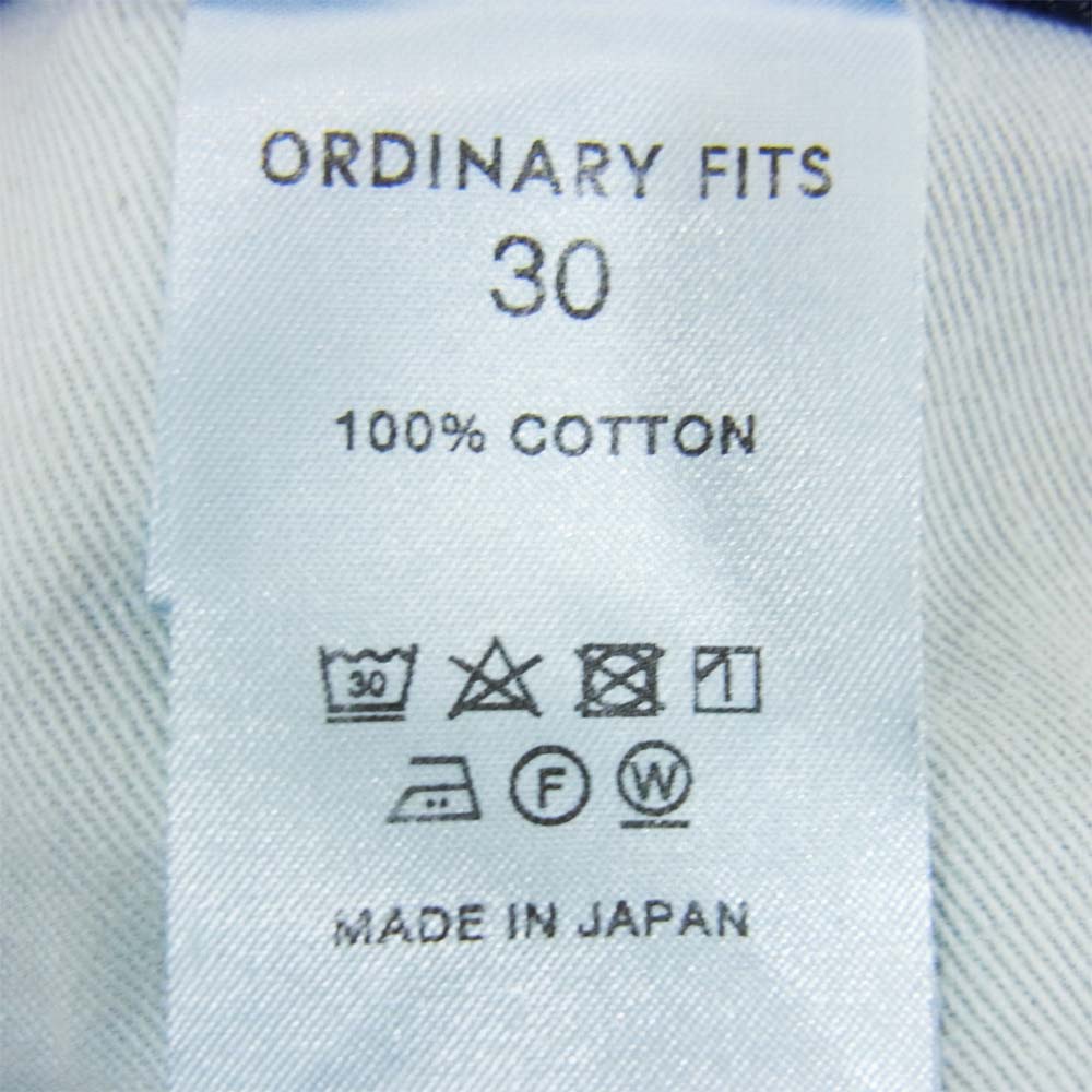 Ordinary fits オーディナリーフィッツ Bii7 ボタンフライ インディゴ インディゴブルー系 30【中古】