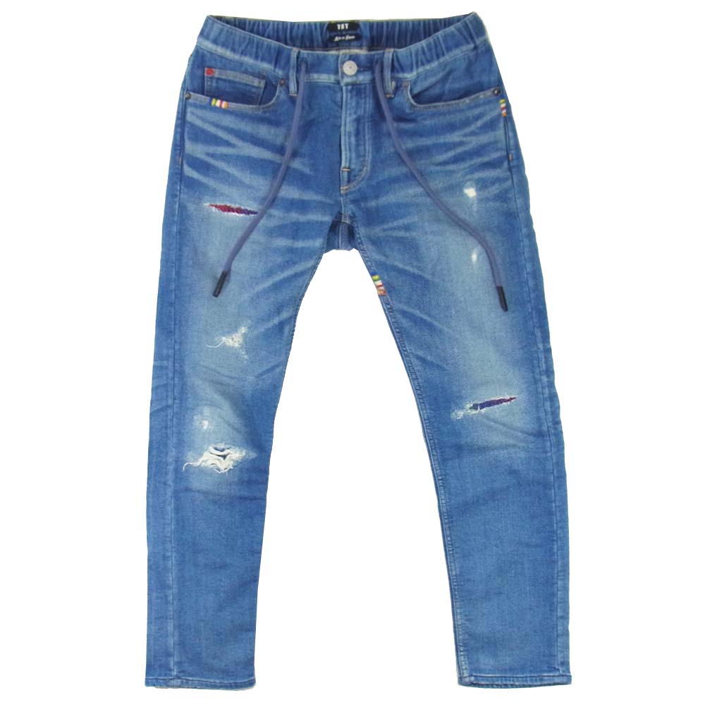 TMT ティーエムティー TPT-S1905 RAINBOW REPAIR CROPPED TAPERED インディゴブルー系 M【中古】
