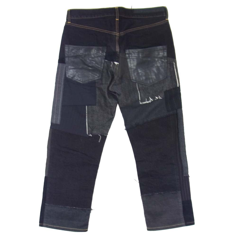 JUNYA WATANABE COMME des GARCONS ジュンヤワタナベコムデギャルソン WN-P002 AD2014 パッチワーク デニム パンツ ブラック系 S【美品】【中古】