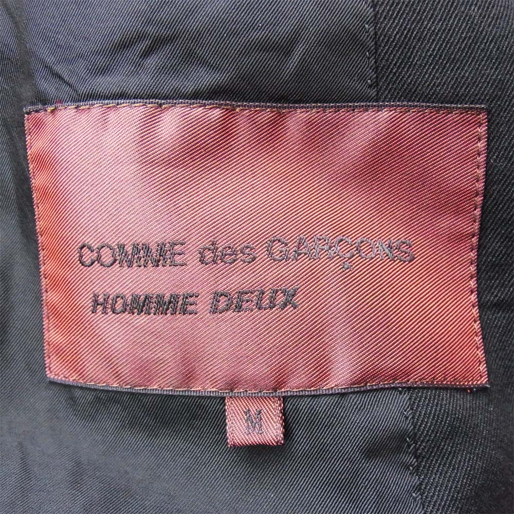 COMME des GARCONS HOMME DEUX コムデギャルソンオムドゥ DC-84001M ウール ステンカラー コート ブラック系 M【中古】
