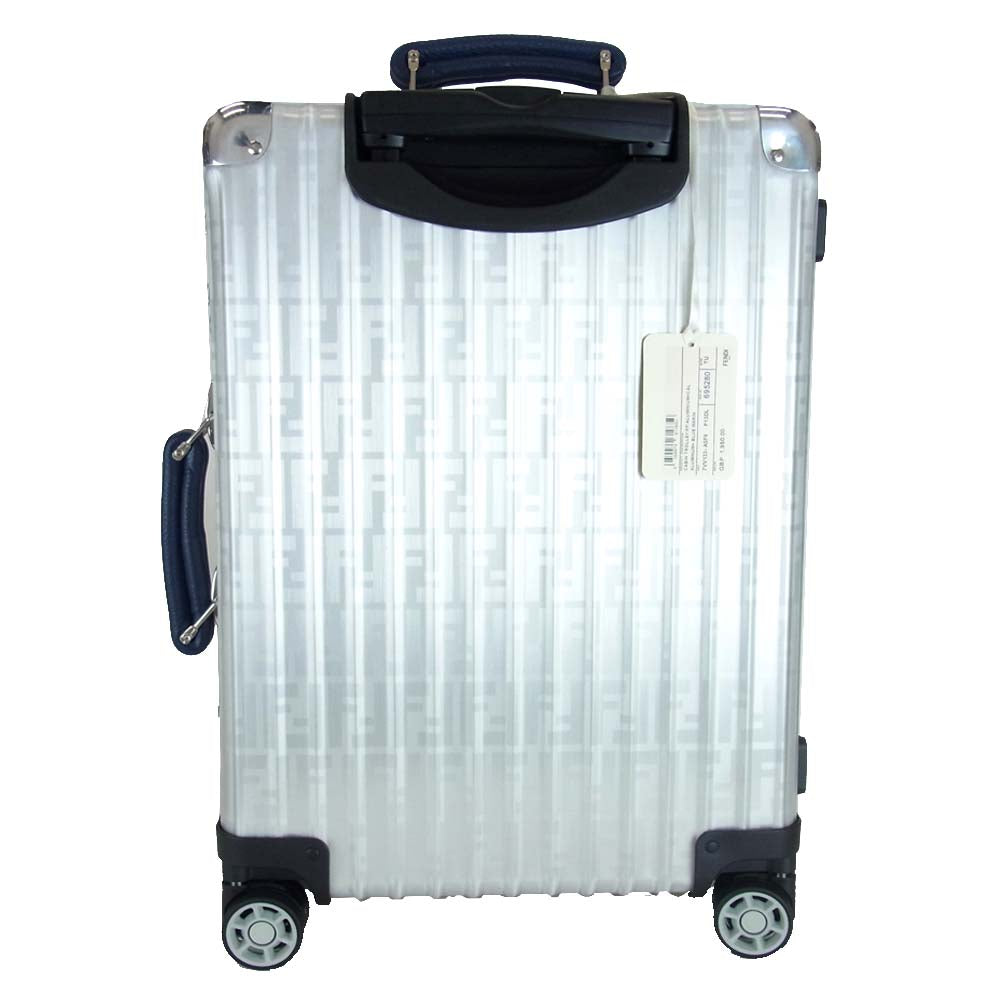 FENDI フェンディ 7VV133 A5F6 F13DL × RIMOWA リモワ FFロゴキャリーバッグ スーツケース 33L シルバー系【極上美品】【中古】