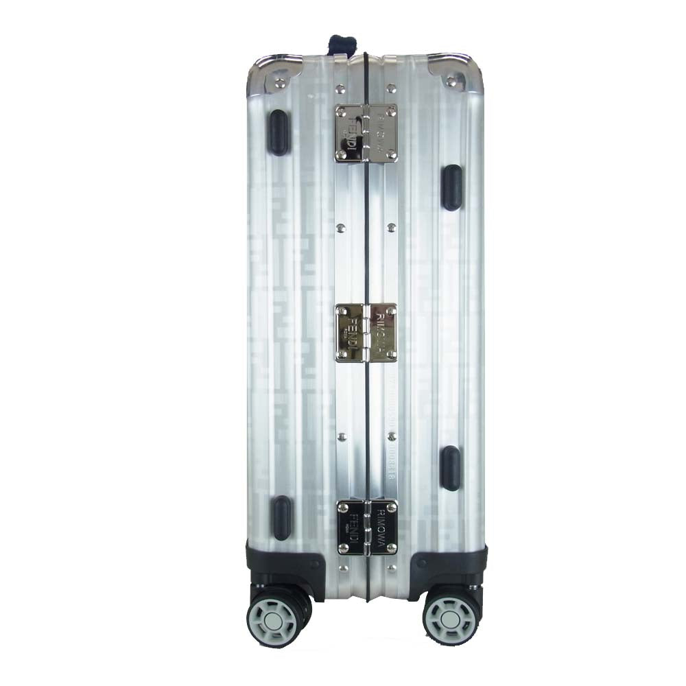 FENDI フェンディ 7VV133 A5F6 F13DL × RIMOWA リモワ FFロゴキャリーバッグ スーツケース 33L シルバー系【極上美品】【中古】