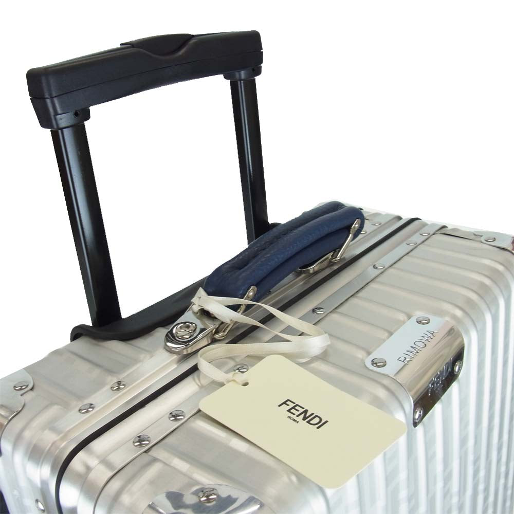 FENDI フェンディ 7VV133 A5F6 F13DL × RIMOWA リモワ FFロゴキャリーバッグ スーツケース 33L シルバー系【極上美品】【中古】