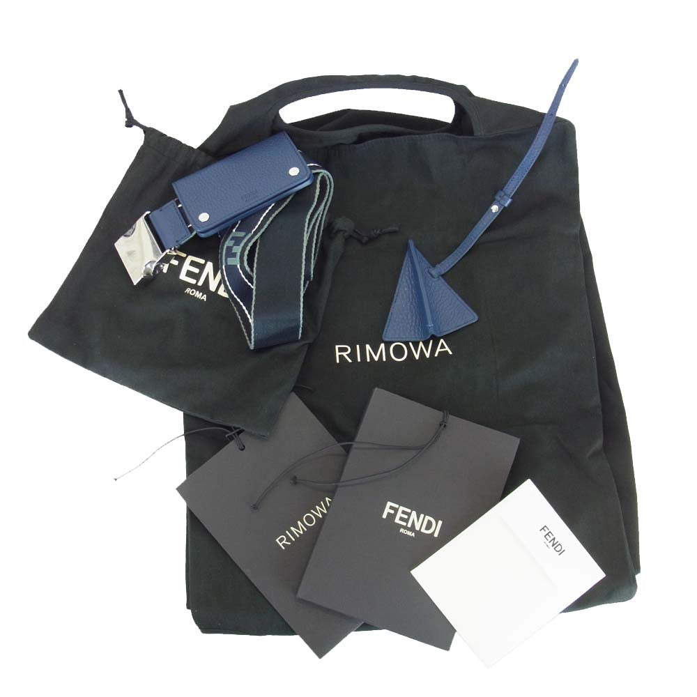 FENDI フェンディ 7VV133 A5F6 F13DL × RIMOWA リモワ FFロゴキャリーバッグ スーツケース 33L シルバー系【極上美品】【中古】