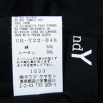 Yohji Yamamoto ヨウジヤマモト GR-T22-046 グラウンドワイ Ground Y Jumbo Long Sleeve ロング スリーブ ジャンボ カットソー ブラック系 3【美品】【中古】