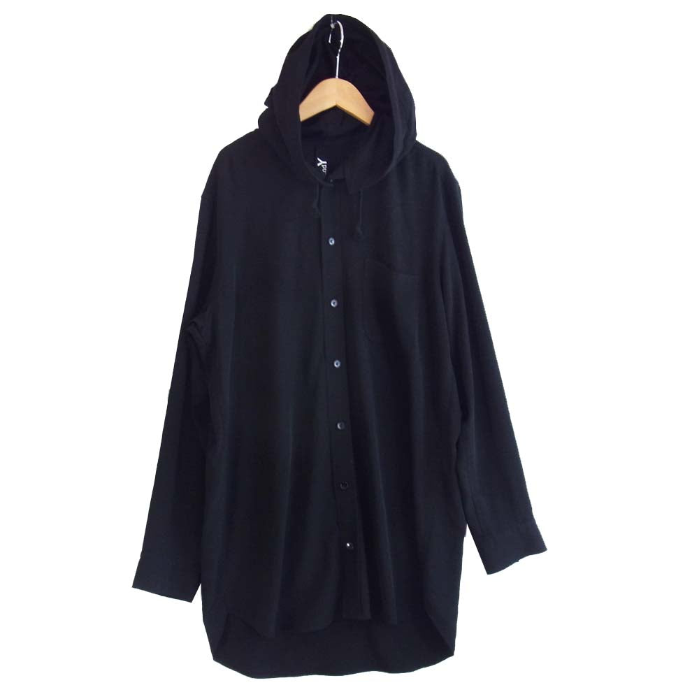Yohji Yamamoto ヨウジヤマモト GR-B01-803 グラウンドワイ Ground Y フード付き長袖 シャツ ブラック系 3【中古】