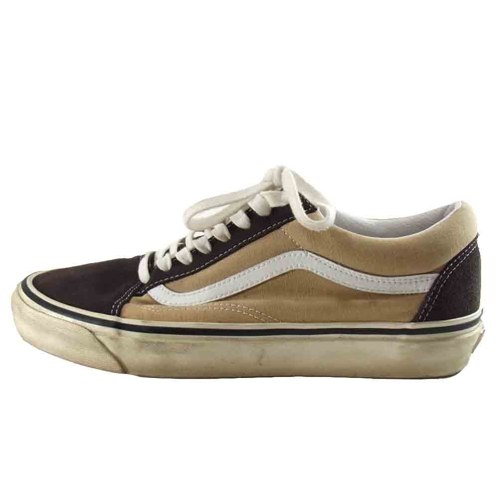 VANS バンズ USA企画 OLD SKOOL DX オールドスクール Style36 ベージュ×ブラウン 28㎝【中古】