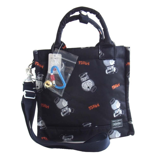 PORTER ポーター ドラえもん トートバッグ 2WAY TOTE BAG ブラック系【新古品】【未使用】【中古】
