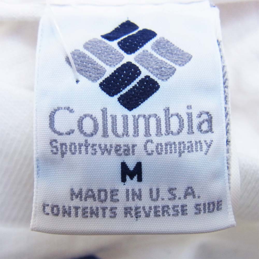 Columbia コロンビア USA製 90s Graphic グラフィック Tシャツ ホワイト系 M【美品】【中古】
