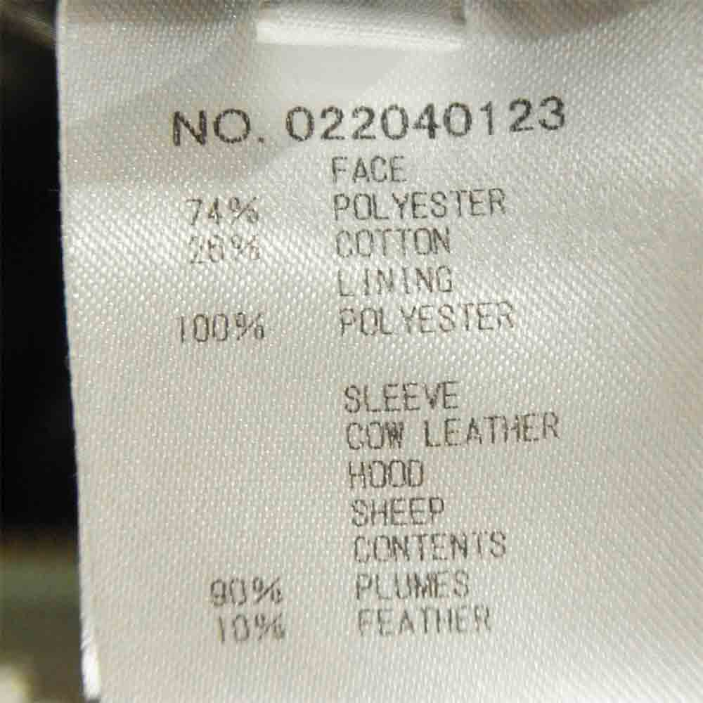 Ron Herman ロンハーマン 022040123 袖レザー コンチョ ダウン ジャケット ブラウン系 グレイッシュグリーン系 S【中古】