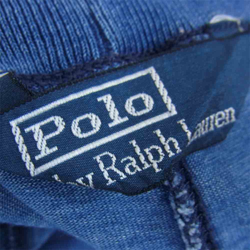 POLO RALPH LAUREN ポロ・ラルフローレン インディゴ ダメージ加工 コットン スウェット パンツ ブルー系 S【中古】