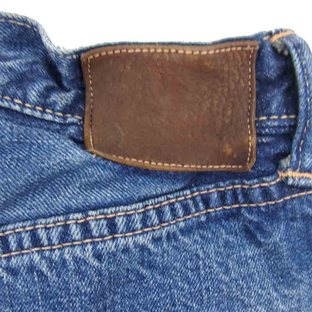 WAREHOUSE ウエアハウス 革パッチ 黄耳 デニム パンツ インディゴブルー系 34【中古】