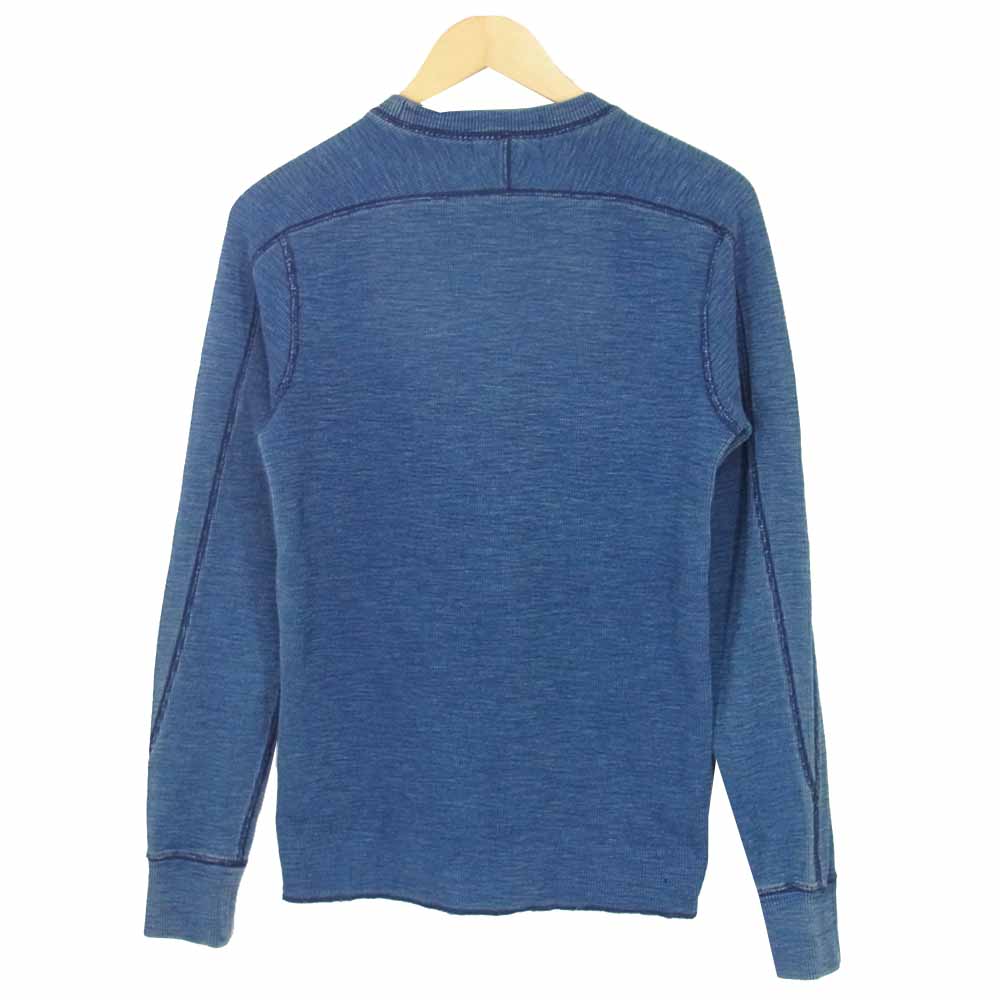RRL ダブルアールエル MNRRKNIM1E00023 国内正規品 インディゴ サーマル クルーネック カットソー ネイビー系 S【中古】