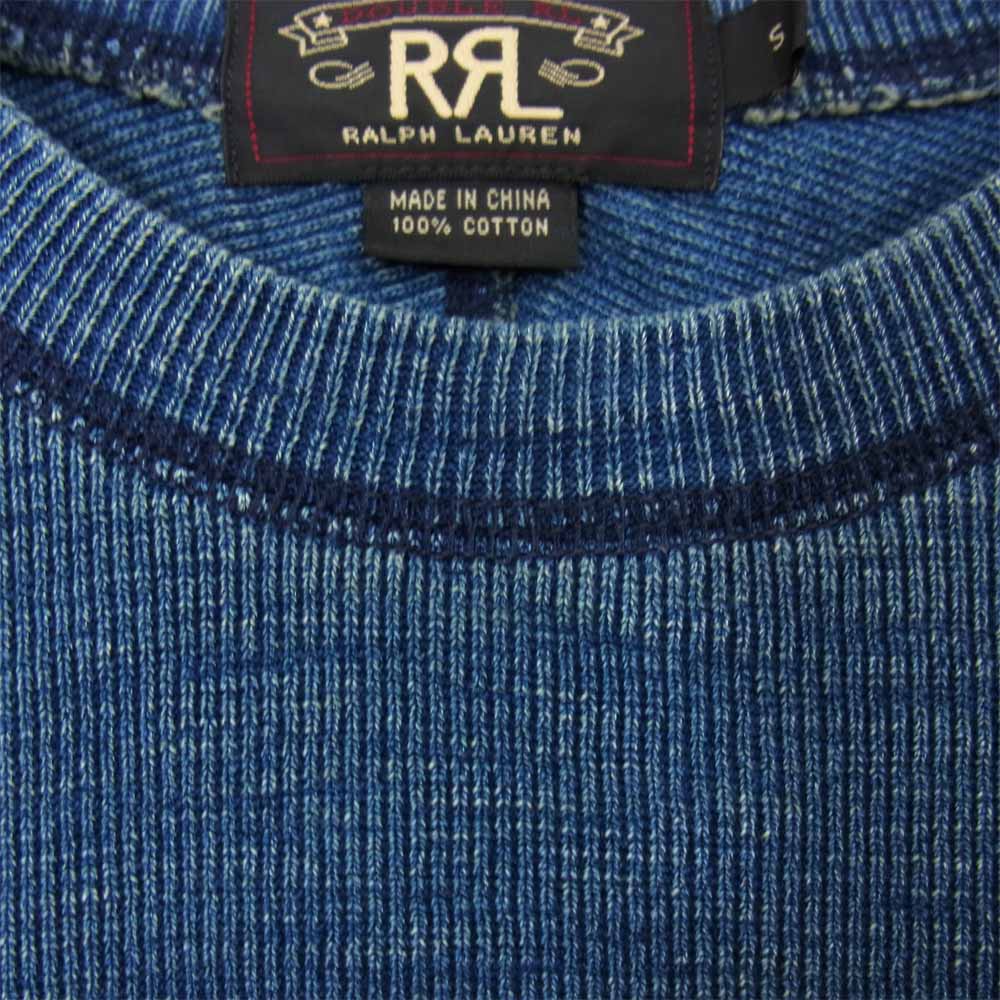 RRL ダブルアールエル MNRRKNIM1E00023 国内正規品 インディゴ サーマル クルーネック カットソー ネイビー系 S【中古】
