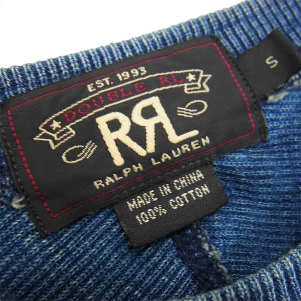 RRL ダブルアールエル MNRRKNIM1E00023 国内正規品 インディゴ サーマル クルーネック カットソー ネイビー系 S【中古】