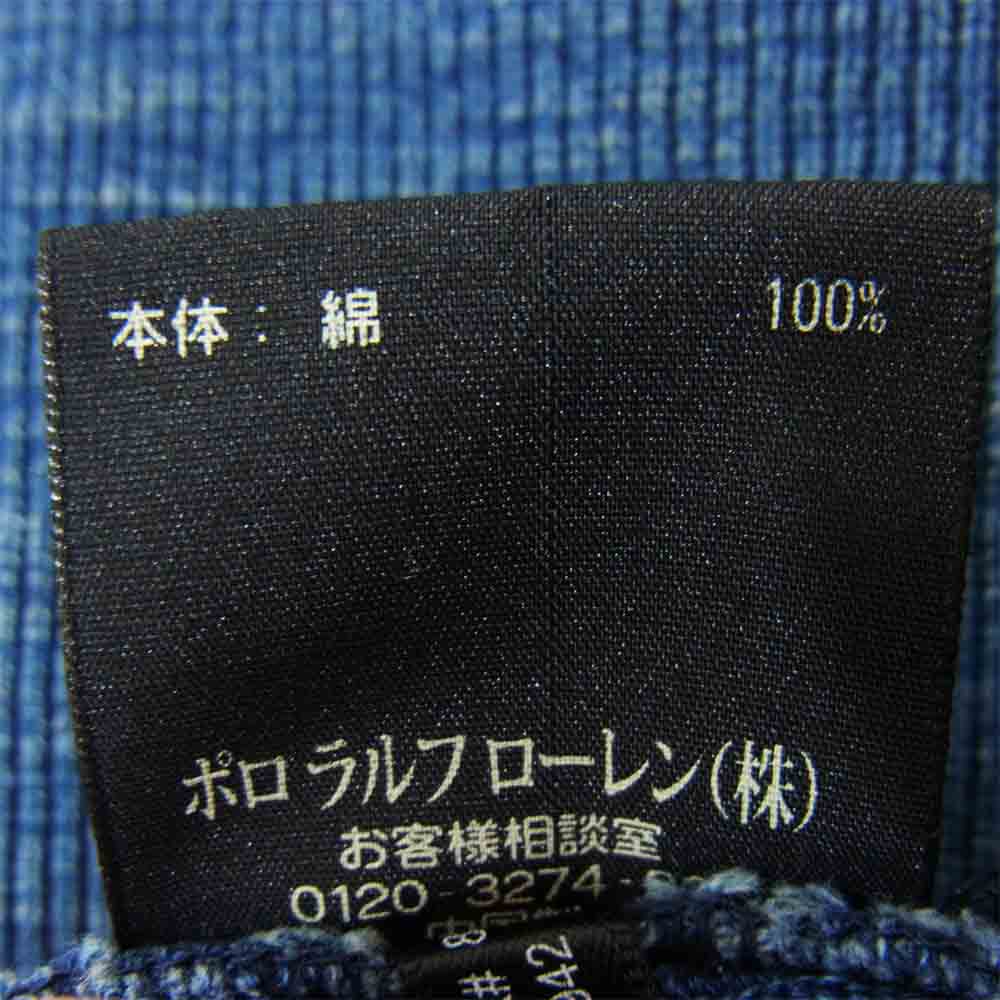 RRL ダブルアールエル MNRRKNIM1E00023 国内正規品 インディゴ サーマル クルーネック カットソー ネイビー系 S【中古】
