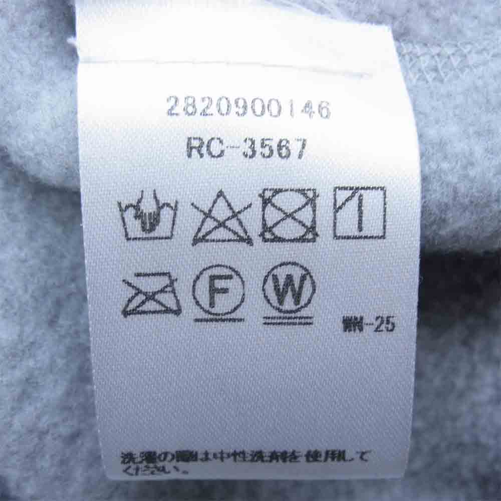 Ron Herman ロンハーマン RC-3567 レイニングチャンプ REIGNING CHAMP フリース ジップ パーカー グレー系 S【美品】【中古】