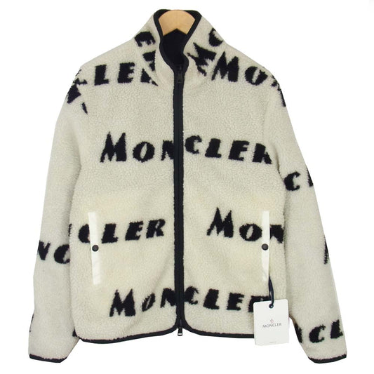 MONCLER モンクレール 20AW F20918G77000 899AJ MAGLIA CARDIGAN リバーシブル ボア フリース ジャケット ナイロンジャケット オフホワイト系 M【新古品】【未使用】【中古】