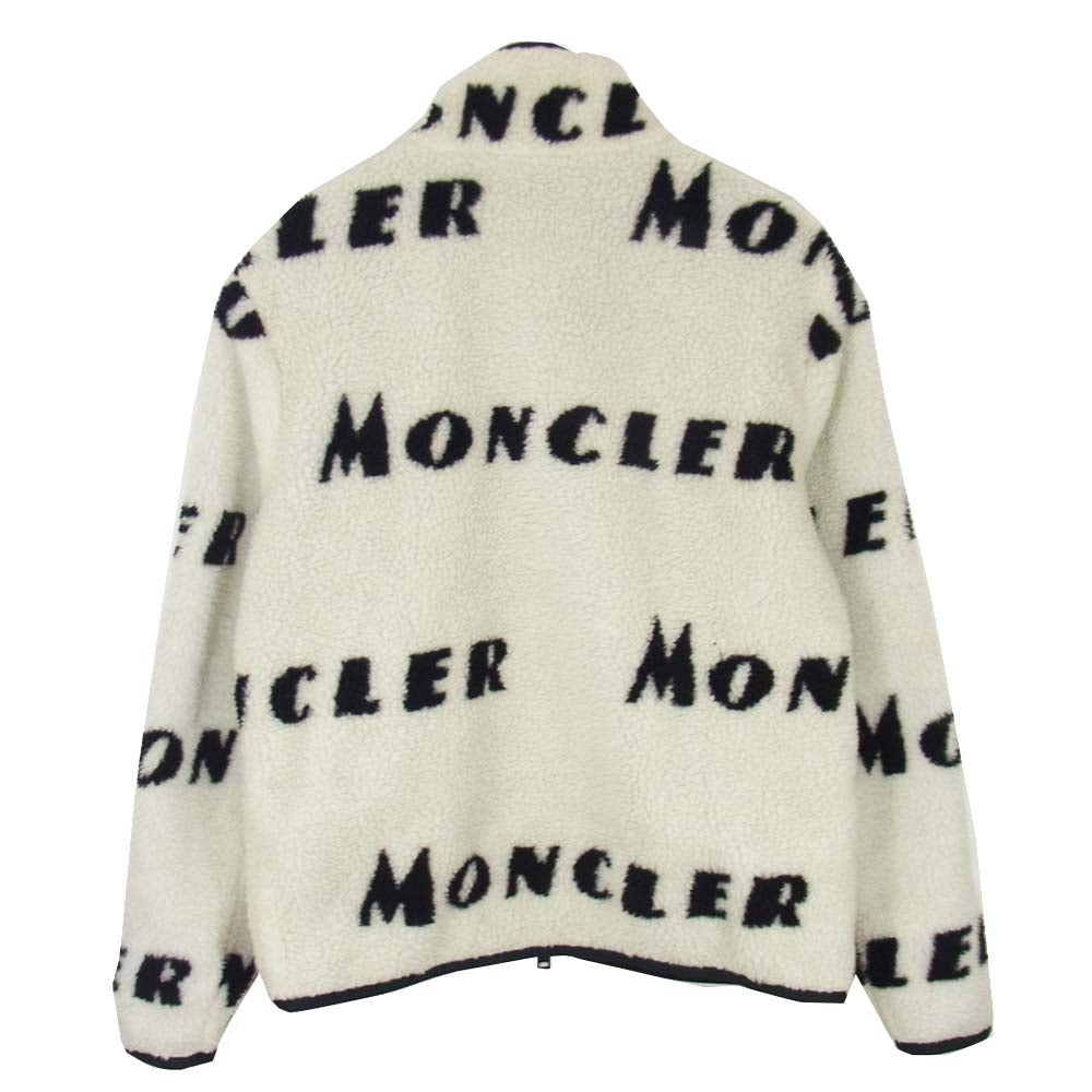 MONCLER モンクレール 20AW F20918G77000 899AJ MAGLIA CARDIGAN リバーシブル ボア フリース ジャケット ナイロンジャケット オフホワイト系 M【新古品】【未使用】【中古】