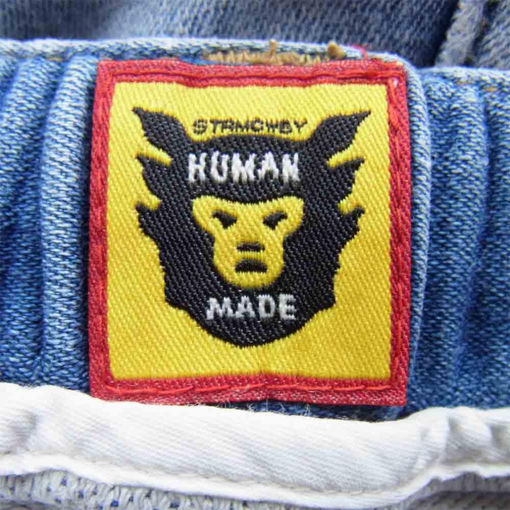 HUMAN MADE ヒューマンメイド リラックス イージー ダメージ デニム パンツ インディゴブルー系 L【美品】【中古】
