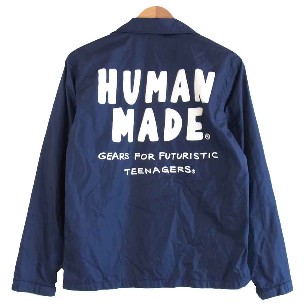 HUMAN MADE ヒューマンメイド コーチジャケット ハートロゴ ネイビー系 S【美品】【中古】