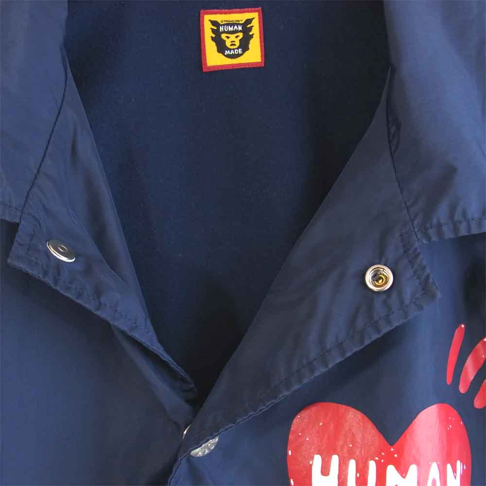HUMAN MADE ヒューマンメイド コーチジャケット ハートロゴ ネイビー系 S【美品】【中古】