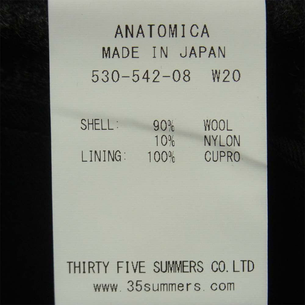 アナトミカ 530-542-08 TRIM FIT III WOOL FLANNEL ウール フランネル パンツ グレー系 30【新古品】【未使用】【中古】